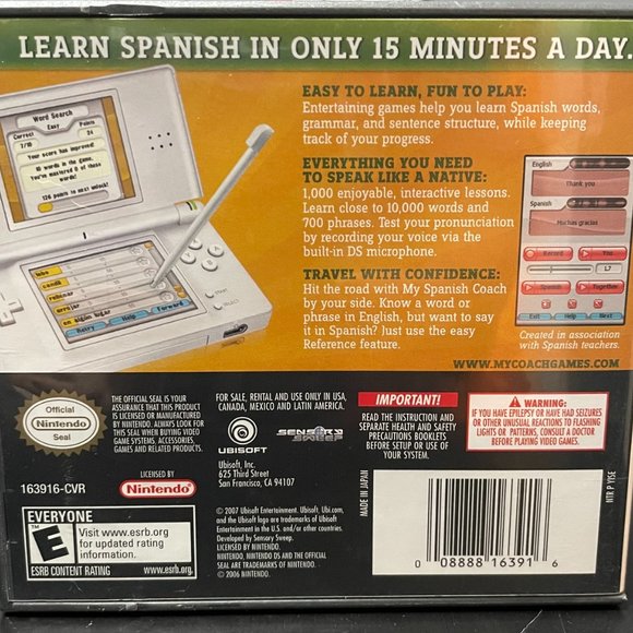 My Spanish Coach Nintendo DS Game - Picture 2 of 3